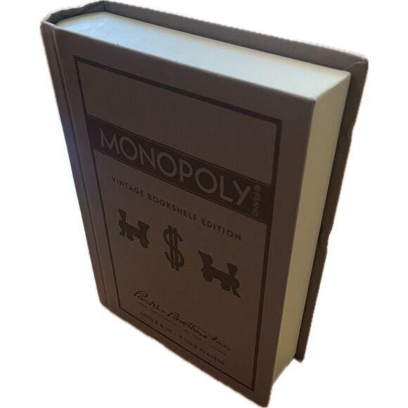 Monopoly Vintage Bookshelf Edition Book Box Grey - Picture 4 of 9